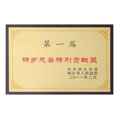 第一屆桐鄉慈善特別貢獻獎